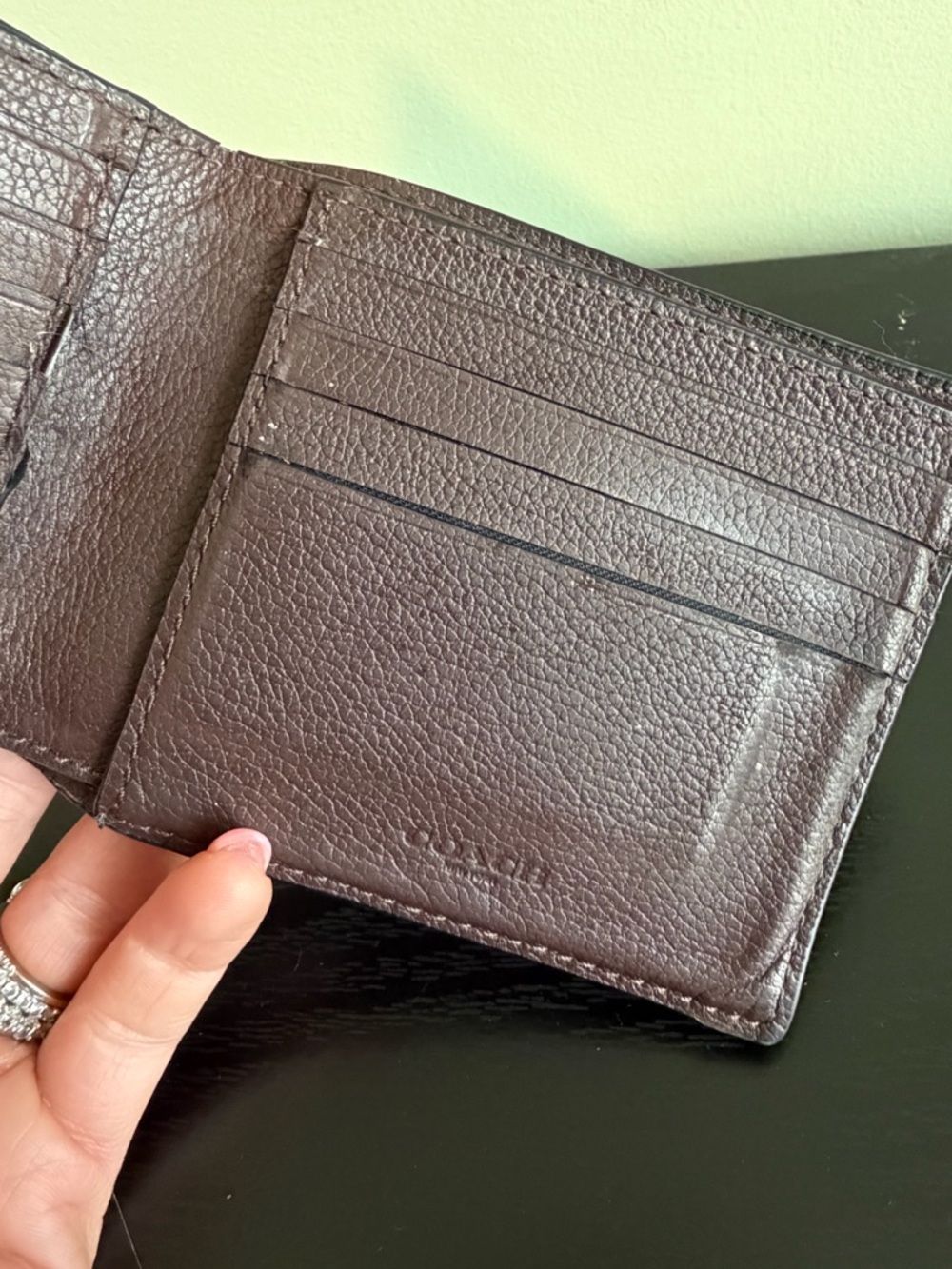 Coach Men's Dark Brown Leather Wallet - Picture 5 of 11